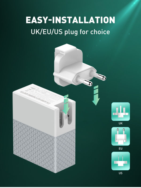 LDNIO A2620C 65W PD Mini Quick Charger USB C+A 8 LDNIO A2620C 65W PD Mini Quick Charger USB C+A 8
