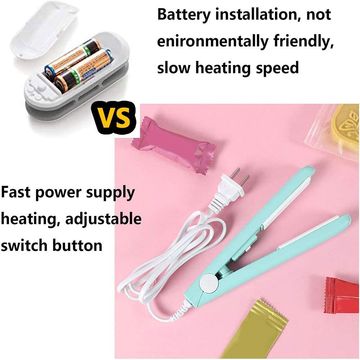 Mini Bag Sealer Heat Seal, Handheld Food Sealer Bag Resealer for Food  Storage, Portable Smart Heat