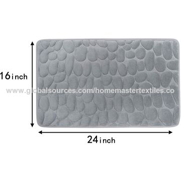 40x60cm/50x80cm)Cobblestone Home Bath Mat Coral Fleece Bathroom