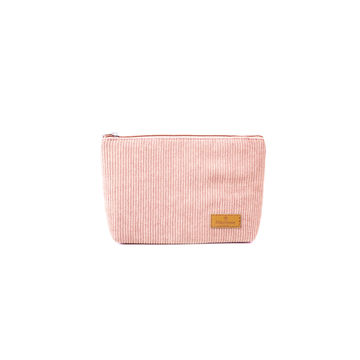 CHANEL Calfskin Raffia Small Take Away Vanity Case Bag Pink Beige 502544