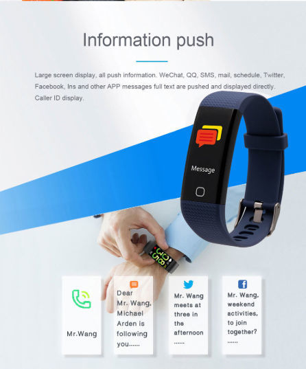 Buy Wholesale China Smart Bracelet Wristband Fitness Tracker Heart