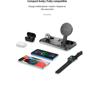 Soporte de carga inalámbrico multifunción 3 en 1 para cargador inalámbrico de Apple Watch