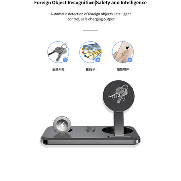 Soporte de carga inalámbrico multifunción 3 en 1 para cargador inalámbrico de Apple Watch