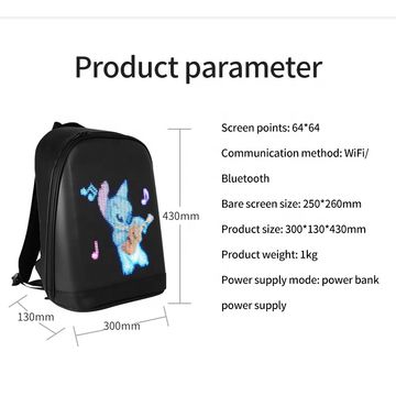 Compre Mochila Elegante De Publicidad Inteligente Diy Con Pantalla De  Visualización y Mochila Led de China por 47.72 USD