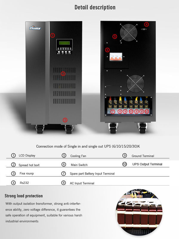 1KVA Tower Online Low Frequency UPS, Tower UPS Online UPS 1kva low ...