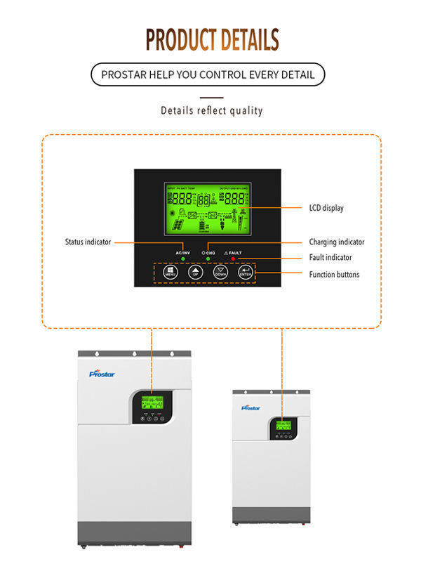 Pro Star Solar Invertor Prostar 2KW 24V On/Off Grid Hybrid Solar Inverter for Air Conditioner ...
