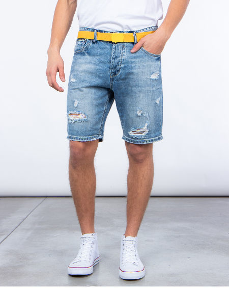 Buy Wholesale China Men's Fashion Trend Versatile Summer Denim Shorts Sell  Like Hot Cakes & Baggy Jean Shorts For Men In Summer at USD 8.65