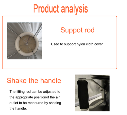 Air volume Air Flow Capture Hood balometer, Hood balometer balometer ...