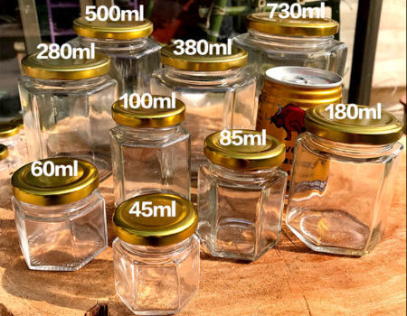 Hexagon Food Storage Container Honey Jar Chili Sauce Mayonnaise Salad  Dressing Glass Bottle 100ml 180ml 280ml 380ml 500ml 730ml - Buy Hexagon  Food Storage Container Honey Jar Chili Sauce Mayonnaise Salad Dressing