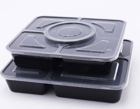 Buy Wholesale China Disposable Compartment Food Container Custom Disposable  Plastic Bento Box With Lid & Disposable Plastic Bento Box With Lid at USD  0.18