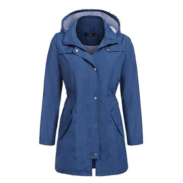 China Autumn Winter season women assorted colors rainwear hooded ...