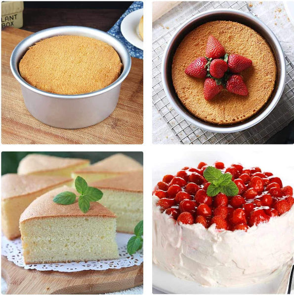 Non-stick Deep Aluminum Round Cake Baking Round Cake Tin Set With