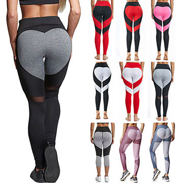 Bulk Buy China Wholesale Custom Logo Heart Hip Lifting Yoga Pants