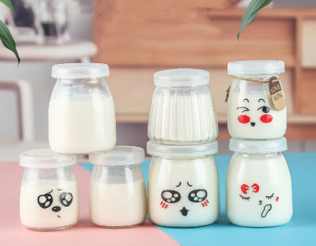 Buy Wholesale China Pudding Candy Glass Jar,200ml 100ml Food Container  Yogurt Milk Glass Pudding Jar With Plastic Lid & Glass Bottle, Glass Jar at  USD 0.13