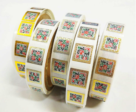 Qr Code Label Sticker Paper Wholesale customized printed waterproof paper qr code label sticker ...