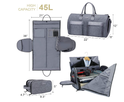 Buy Wholesale China Carry On Garment Duffel Bag For Men Women Travel,  Multi-function Suit Bag 2 In 1 Hanging Suitcase & Garment Duffel Bag at USD  7.5
