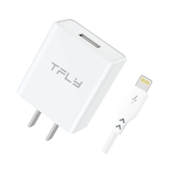 Carregador Rápido 2A 10W Universal de Viagem, Carregador USB de Parede com Cabo Tipo C Micro USB Lightning