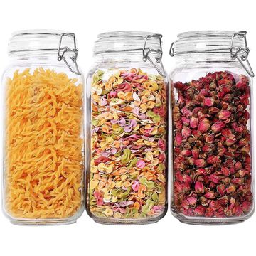 Buy Wholesale China Large Capacity Glass Rice Jar 1.5 Gallon Clear