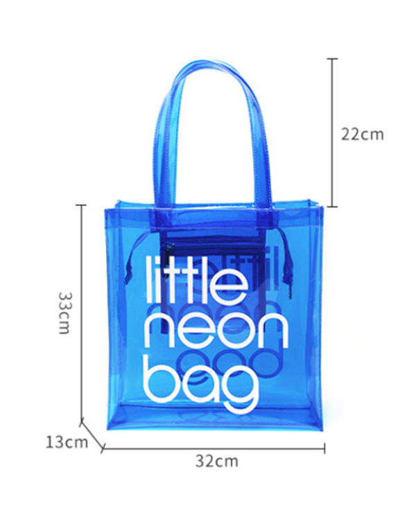 Transparent Tote Bag PVC Beach Bag Shopping Waterproof Women Fashion Handbag 