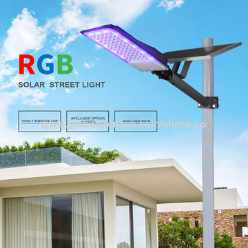 Iluminación inteligente para jardín al aire libre con control de luz, foco  LED de 30W, 60W, 120W, 200W y 300W, resistente al agua con clasificación  IP65 y panel solar. 