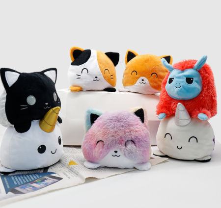 reversible bunny plush