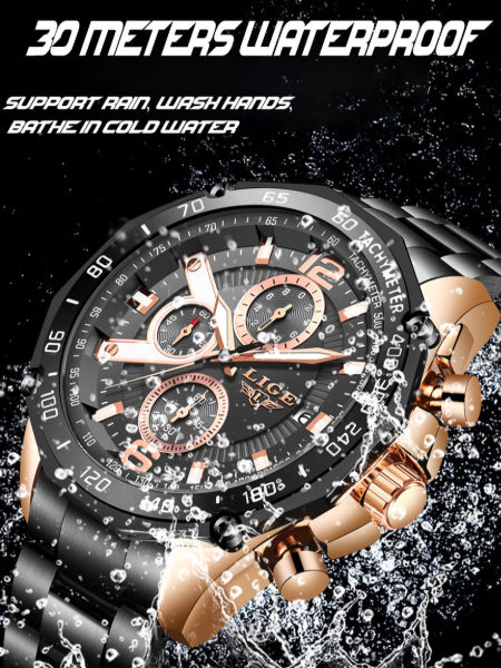 LIGE Watches For Men Top Luxury Brand Quartz Male Clock Sport 