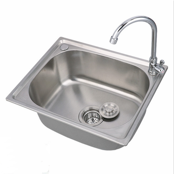 Stepped Sink 304 Stainless Steel Kitchen Sink strainer Vegetable Wash Basin  Under Counter Basin Large Single-slot Kitchen wash