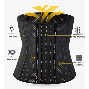 Abdominal Belt High Compression Zipper Plus Size Latex Waist Cincher Corset  : : Sports & Outdoors