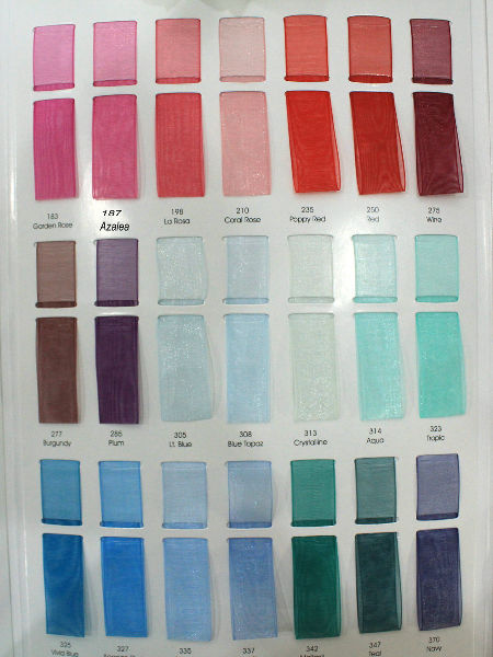 Buy Wholesale China Sheer Organza Ribbon Rainbow Color Sheer