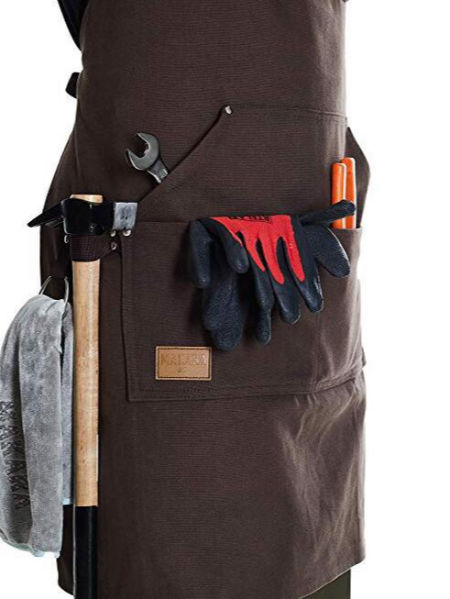 Heavy Duty Canvas Apron - Artist Apron With Pockets For Painting