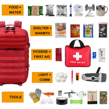 Kit de emergencia/mochila de supervivencia para 2 personas durante 72  horas, des