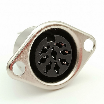 China Nickel Plated Panel Mount Din 8Pin Scoket Connector on Global ...