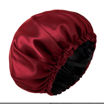 Grand bonnet de nuit en satin pour femme, bonnet de couchage, long bonnet  avec bandeau, bord