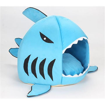 China 2021 cat house shark shape removable washable pet bed enclosed ...