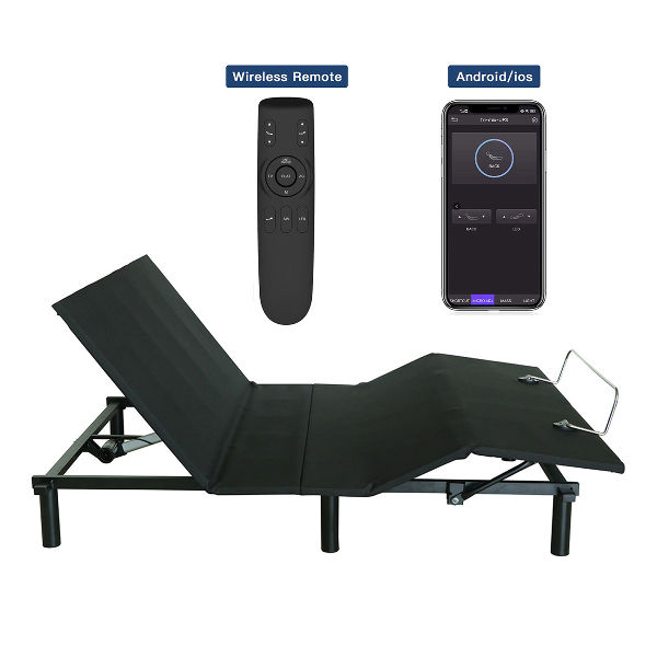 China Wireless remote control dual massage upholstered ergonomic foldable back foot adjustment