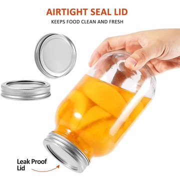Wholesale Wide Mouth Large Glass Food Storage Jar With Glass Lid  Manufacturer and Supplier