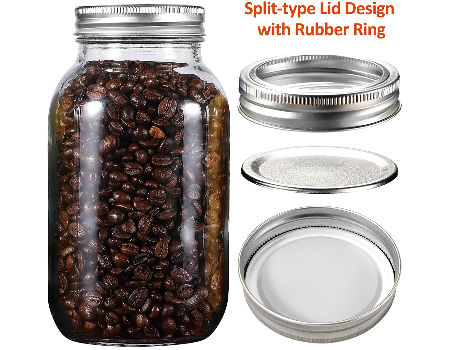 Wholesale Wide Mouth Large Glass Food Storage Jar With Glass Lid