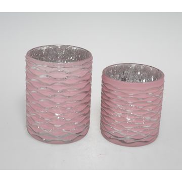 Buy Wholesale China 10oz Pink Color Glass Candle Holders Wholesale