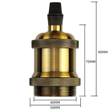 High Quality Vintage E27 Socket Aluminum Lamp Holder E27 Screw Type Light Bulb Socket