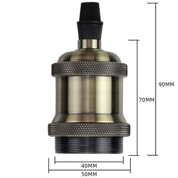 High Quality Vintage E27 Socket Aluminum Lamp Holder E27 Screw Type Light Bulb Socket