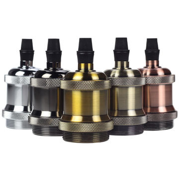 High Quality Vintage E27 Socket Aluminum Lamp Holder E27 Screw Type Light Bulb Socket