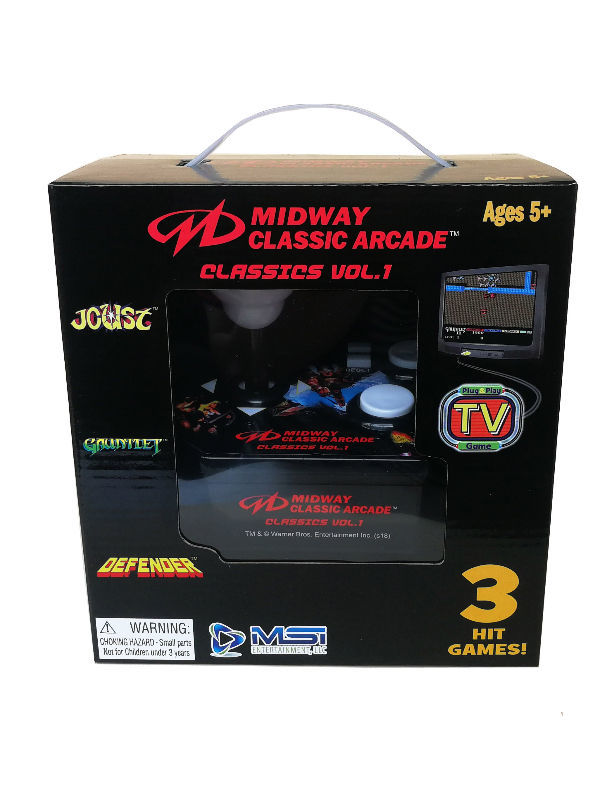 Midway Classic Arcade Classics Vol 1 Plug & Play TV 3 Game Joust Defender 