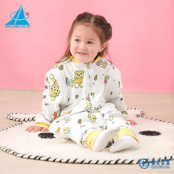 100% algodón al por mayor niño bebé saco de dormir invierno impreso niños saco de dormir
