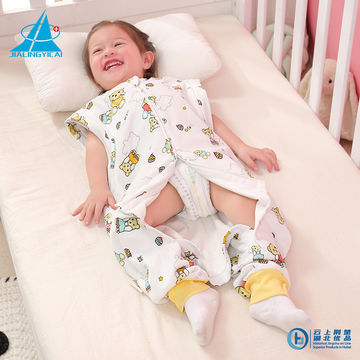 100% algodón al por mayor niño bebé saco de dormir invierno impreso niños saco de dormir