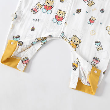 Saco 100% del sueño del bebé de la gasa del algodón, pijamas del verano de la primavera del bebé