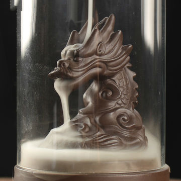 Modischer Glücksdrache Rückfluss Räuchergefäß Klare Abdeckung Keramik Handwerk Teehaus Ornamente Beau