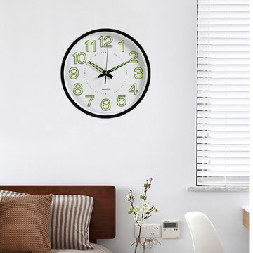 Horloge murale lumineuse silencieuse de 12 pouces, horloge lumineuse  moderne alimentée par batterie, horloge à quartz horloge murale de cuisine