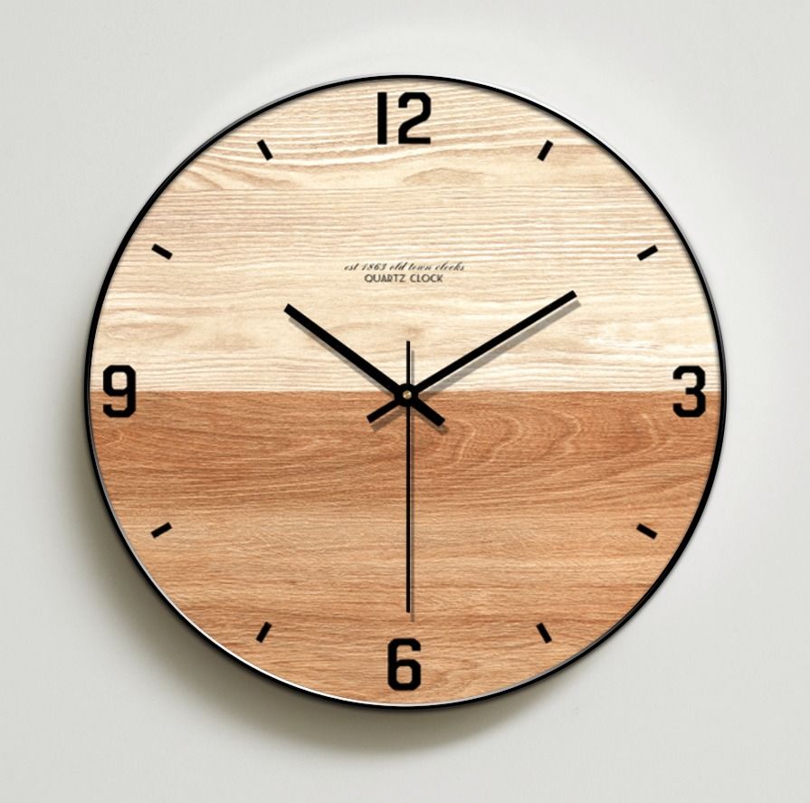 China Wall Clock Simple Modern Design Wooden Clocks For Bedroom Wood Wall Watch Home Decor Silent On Global Sources