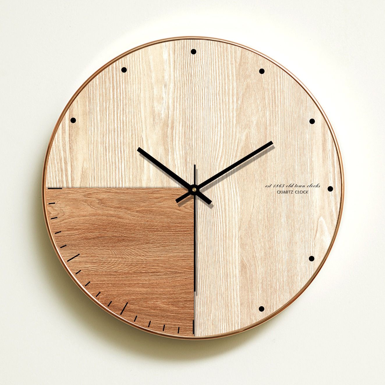 China Wall Clock Simple Modern Design Wooden Clocks For Bedroom Wood Wall Watch Home Decor Silent On Global Sources