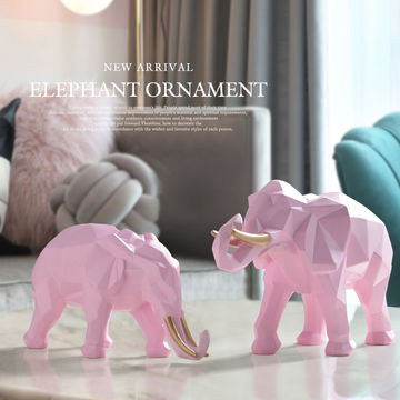 Figuras de resina de elefante, adornos de animales de jardín, decoración  del hogar, mesa, sala de estar